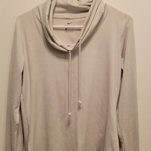 Nike Women's Light Gray Cowl-Neck Pullover